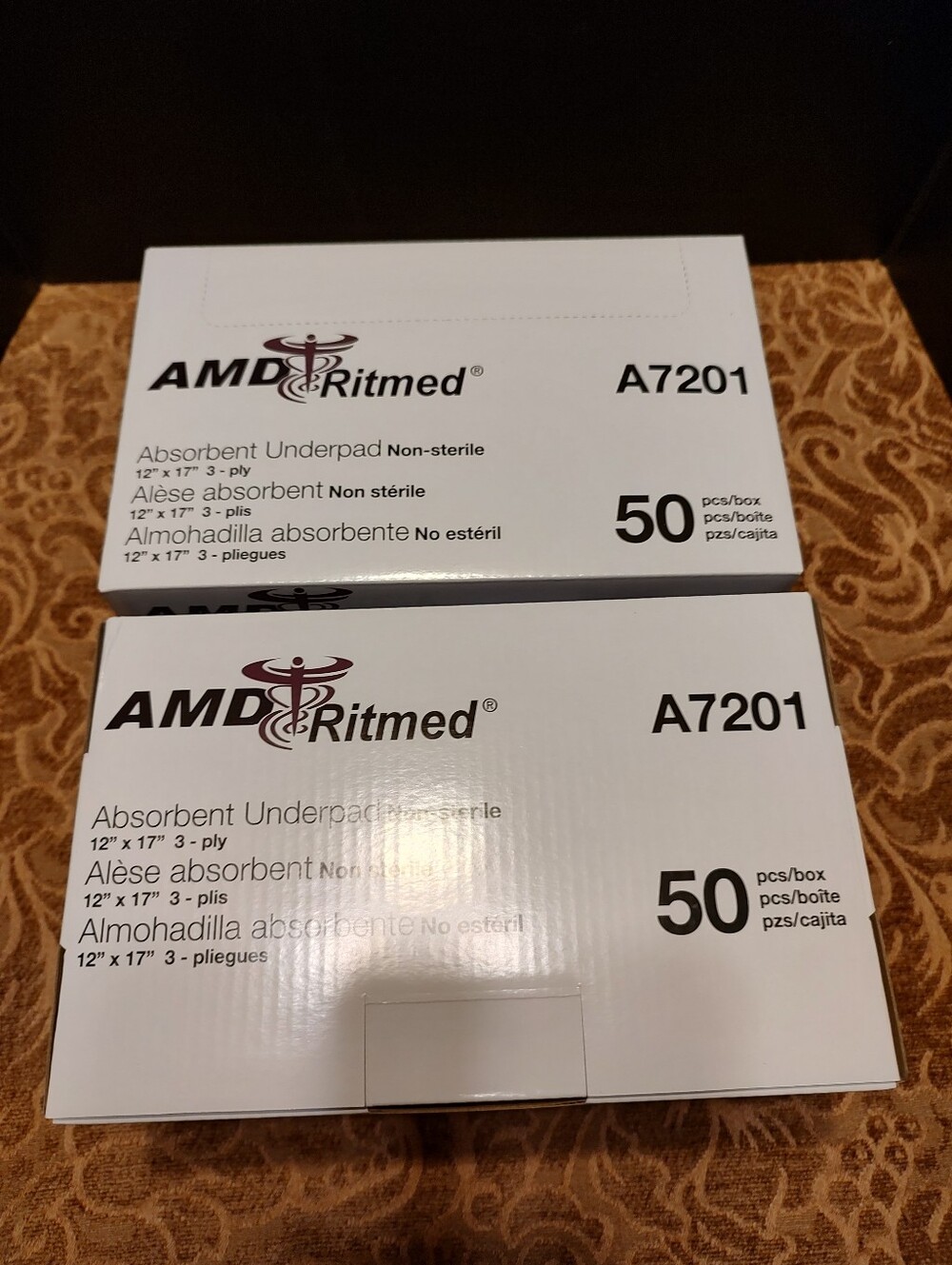 ⚕️⛑️⚕️NIB Medical Grade or Pets 3-Ply Disposable Underpads (12"x17") - 2-Box Set